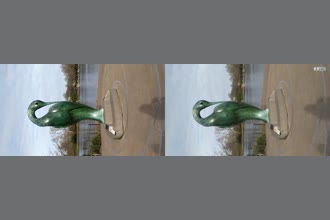 a thumdnail for published video. Swan Statue