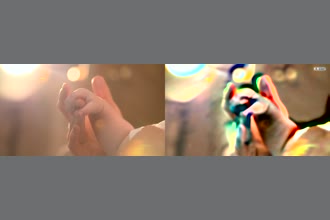 a thumdnail for published video. Mother and baby holding hands