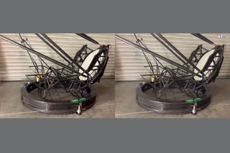 a thumdnail for published video. Self-built telescope base, looking for areas to reinforce to reduce vibration. Video was taken at 240 frames/sec, so vibration is 1/8 speed compared to live. Frequency range  was set from 0.5 to 2.0 Hz.