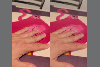 a thumdnail for published video. my hand
