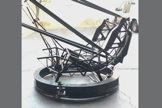 a thumdnail for published video. Vibration analysis of self-made telescope base. Video shot at 240 fps, vibration is 8x slower than live. Frequency set between 1.1 and 2.0 Hz, corresponding to 8.8 and 16 Hz. Amplification set at 100.