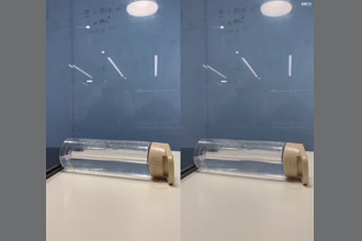 a thumdnail for published video. Sideways water bottle