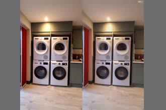a thumdnail for published video. I was trying to see the movement caused by a washing machine rotating its drum during a normal washing cycle.